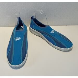 Speedo Blue Mesh Water Shoes Swim Pool Beach Sports Womens 10